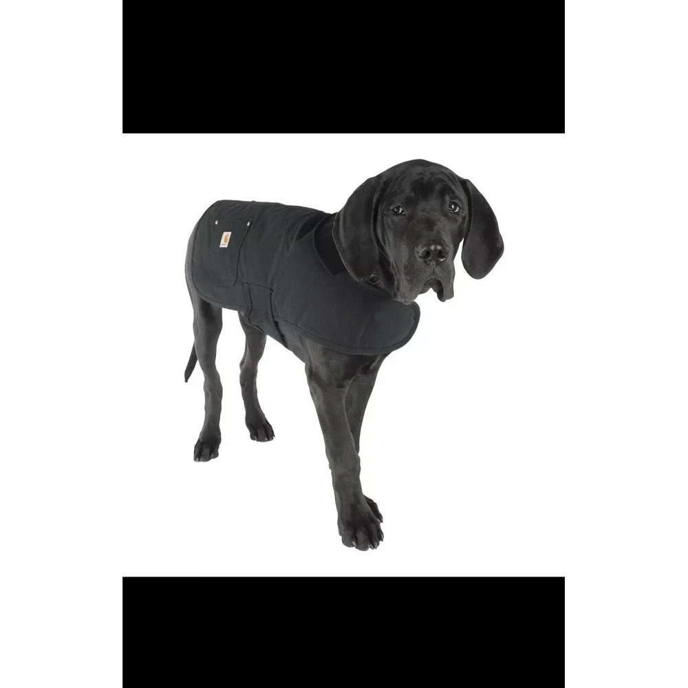 Firm Duck Insulated Dog Coat, Durable, Weather‎ Resistant, Black, Medium